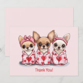 Bedankt Valentijnsdag Chihuahua Dogs (Voorkant / Achterkant)