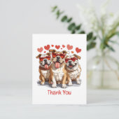 Bedankt Valentijnsdag Engelse Bulldog (Staand voorkant)