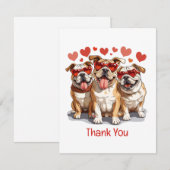 Bedankt Valentijnsdag Engelse Bulldog (Voorkant / Achterkant)