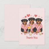Bedankt Valentijnsdag Rottweiler Dogs (Voorkant / Achterkant)