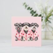 Bedankt Valentijnsdag Schnauzer Dogs (Staand voorkant)
