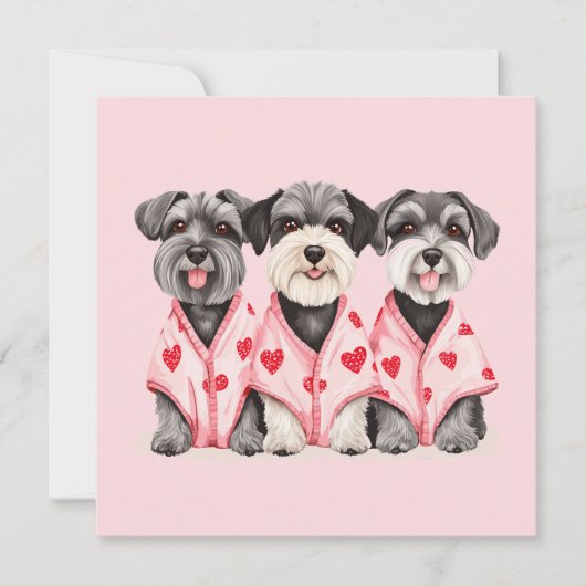 Bedankt Valentijnsdag Schnauzer Dogs (Voorkant)