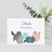 Bedankt van alle Amerikaanse vun katten Cartoons (Staand voorkant)