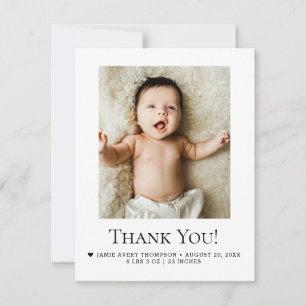 Bedankt van baby foto geboorteaankondiging
