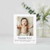 Bedankt van baby foto geboorteaankondiging (Staand voorkant)