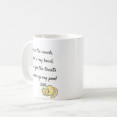 Bedankt van Cat Funny Cat Meme Dubbelzijdig Koffiemok (Voorkant links)