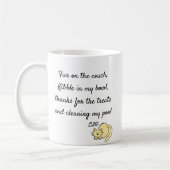 Bedankt van Cat Funny Cat Meme Dubbelzijdig Koffiemok (Links)