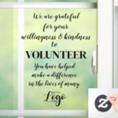 bedankt van de Classic Volunteer Appreciation Week Raamsticker (Huis)