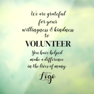 bedankt van de Classic Volunteer Appreciation Week Raamsticker