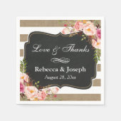 Bedankt van de flora-fauna-flora-boezemstruiken servetten (Voorkant)