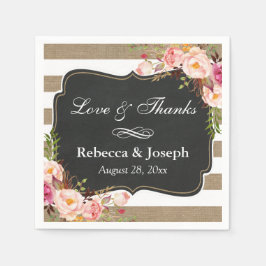 Bedankt van de flora-fauna-flora-boezemstruiken servetten