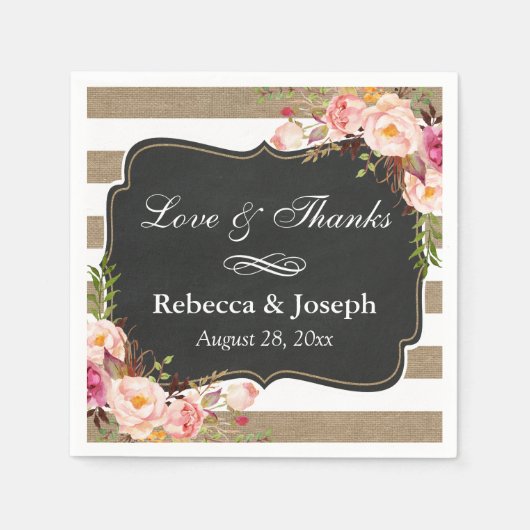 Bedankt van de flora-fauna-flora-boezemstruiken servetten (Voorkant)