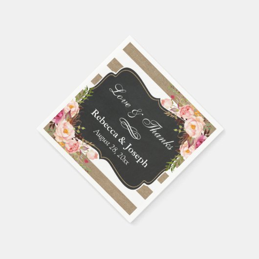 Bedankt van de flora-fauna-flora-boezemstruiken servetten (Hoek)