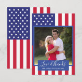 Bedankt van de liefde Amerikaanse vlag Foto (Voorkant / Achterkant)