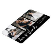 Bedankt van de liefde Foto Collage Hand-Lettered B Magneet (Linkerzijde)