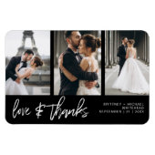 Bedankt van de liefde Foto Collage Hand-Lettered B Magneet (Horizontaal)