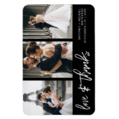 Bedankt van de liefde Foto Collage Hand-Lettered B Magneet (Verticaal)