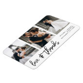 Bedankt van de liefde Foto Collage Hand-Lettered W Magneet (Linkerzijde)