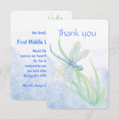 Bedankt van de Memorial Service Dragonfly Waterver (Voorkant / Achterkant)