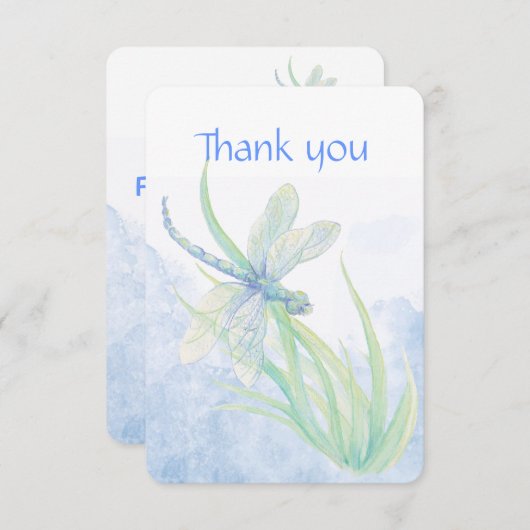 Bedankt van de Memorial Service Dragonfly Waterver (Voorkant / Achterkant)