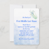 Bedankt van de Memorial Service Dragonfly Waterver (Achterkant)