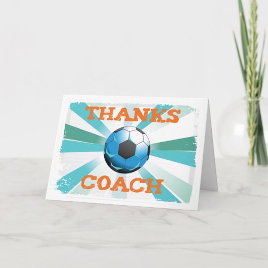 Bedankt van de voetbal coach, Oranje op Blauwgroen (Voorkant)