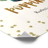 Bedankt van flessen openen voor Baby shower Poster (Hoek)