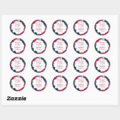 Bedankt van Floral Ronde Sticker (Vel)
