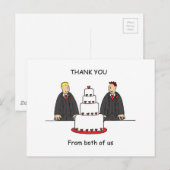 Bedankt van het Amerikaanse Gay Male Couple Briefkaart (Voorkant / Achterkant)
