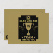 Bedankt van het Bedrijfs Team Briefkaart (Voorkant / Achterkant)