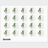Bedankt van het groene handpalm Tropical Foliage W Vierkante Sticker (Vel)