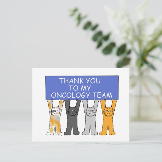 Bedankt van het Oncologieteam Briefkaart (Staand voorkant)