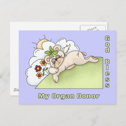 Bedankt van orgaandonoren briefkaart (Voorkant / Achterkant)