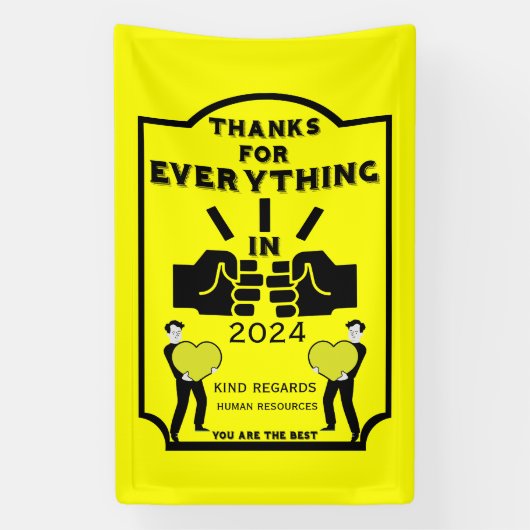 Bedankt van Personeelszaken Spandoek (Verticaal)