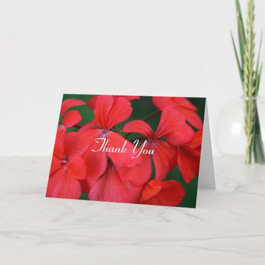 bedankt van rode bloemen (Voorkant)
