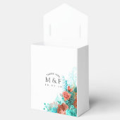 Bedankt van Turquoise en Coral Tropical Wedding Gu Bedankdoosjes (Geopend)