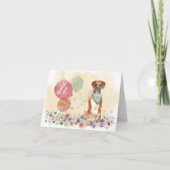 Bedankt van u en uw bokser hond met ballonnen (Voorkant)