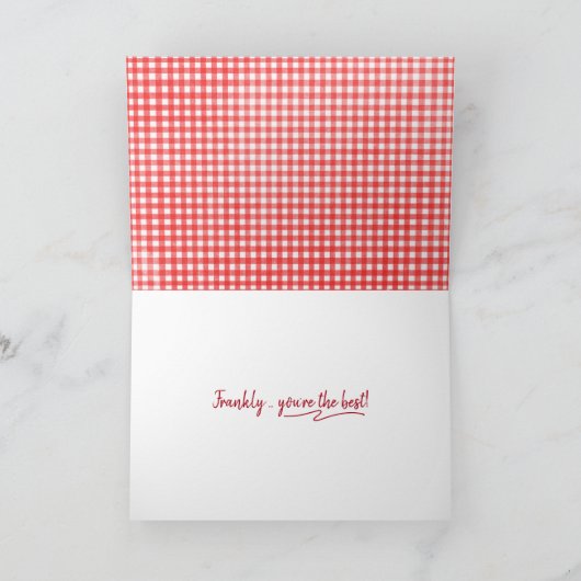 Bedankt van warme honden op Gingham (Binnen)