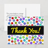 "Bedankt!" + Veel kleurrijke cirkels Briefkaart (Voorkant / Achterkant)