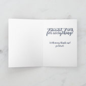 Bedankt, vergeet nooit het verschil bloemenpracht kaart (Binnen)