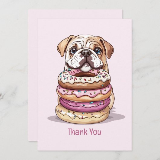 Bedankt Verjaardag Engelse Bulldogs (Voorkant / Achterkant)