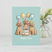 Bedankt Verjaardag Goldendoodle Honden (Staand voorkant)