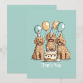 Bedankt Verjaardag Goldendoodle Honden (Voorkant / Achterkant)