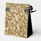 Bedankt Verjaardag Gouden Glitter Monogram Script Bedankdoosjes (Achterkant)