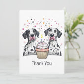 Bedankt Verjaardag Grote Deen Honden Cupcake (Staand voorkant)