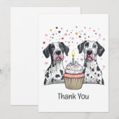 Bedankt Verjaardag Grote Deen Honden Cupcake (Voorkant / Achterkant)