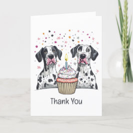 Bedankt Verjaardag Grote Deen Honden Cupcake