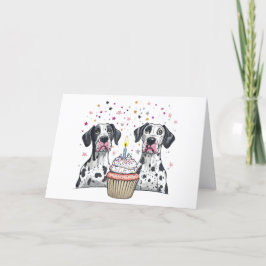 Bedankt Verjaardag Grote Deen Honden Cupcake