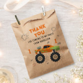 Bedankt Verjaardag Modern Monster Car Trucks Naam Bedankzakje (Geknipt)