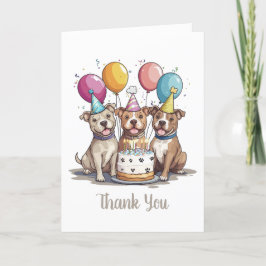 Bedankt Verjaardag Pit Bull Dogs